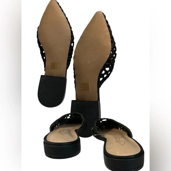 NWT Joie Behold Open Back Woven Pointed Toe Slip On Mules Sandals - Picture 7 of 12